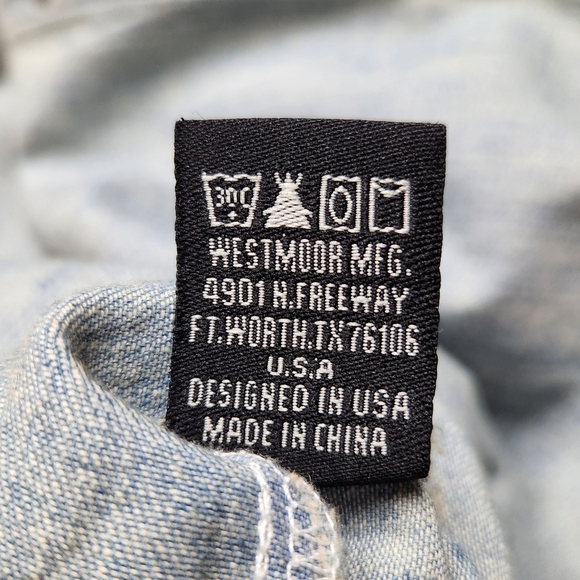 Rock & Roll Cowgirl Panhandle NWT Denim Pearl Snap Western Shirt Women's Medium - Picture 13 of 13